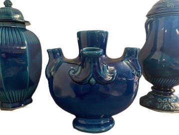 Drieluik (3) - Keramiek - 1950-1960 - blu-pavone-Saint