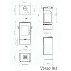 MaxxHome Moderne houtkachel - 7,5 kW - 40x47x97cm - Gesch..., Ophalen of Verzenden, Nieuw