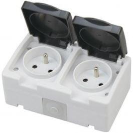 Waterdicht Dubbel Buitenstopcontact IP54 - Geaard & Perfect, Verzenden, Nieuw