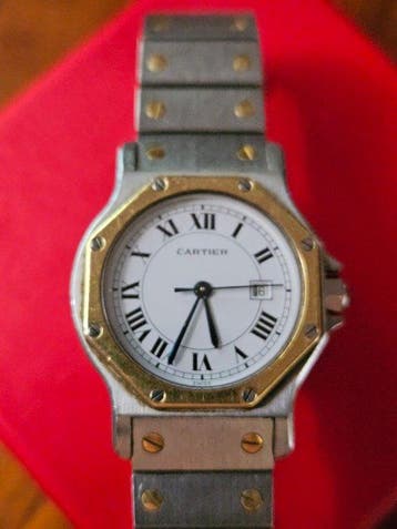 Cartier - Santos de Cartier - 2966 - Unisex - 1980-1989, Handtassen en Accessoires, Nieuw