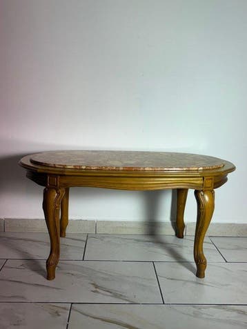 Salontafel - Ovale salontafel in Louis XV-stijl, gemaakt van, Antiek en Kunst