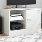 vidaXL Tv-meubel 67x39x44 cm staal wit, Verzenden, Nieuw