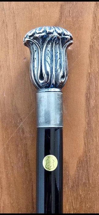 Wandelstok (4) - Hout, Zilver, Tin