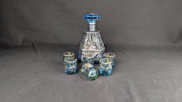 Murano - Drankservies voor 6 (7) - Glas, Zilver