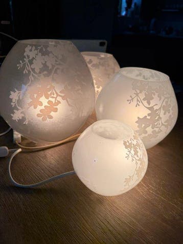 IKEA - Lamp (4) - Knubbing - Glas - IKEA - Complete set of 4