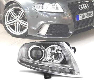 PHARES AUDI A6 C6 04-08 XENON LUMIÈRE DIURNE LED DRL CHROMÉS, Verzenden, Nieuw