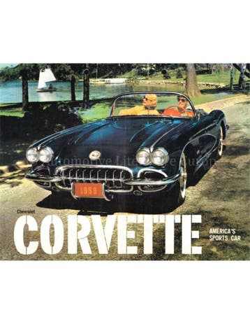 1959 CHEVROLET CORVETTE BROCHURE ENGELS, Nieuw