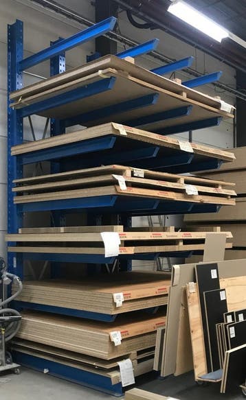 Draagarmstelling NIEUW opslag plaatmateriaal 1,53 x 3,05 m, Verzenden