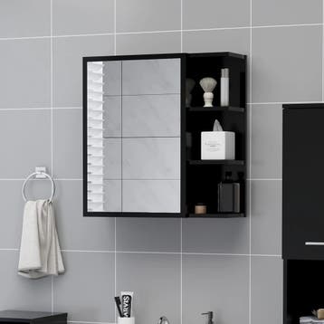 vidaXL Badkamerspiegelkast 62,5x20,5x64 cm bewerkt hout, Verzenden, Nieuw