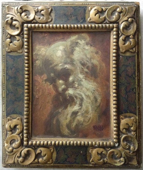 Agudo Clara (1880-1966) - Portret van een oude man in, Antiek en Kunst, Kunst | Schilderijen | Klassiek