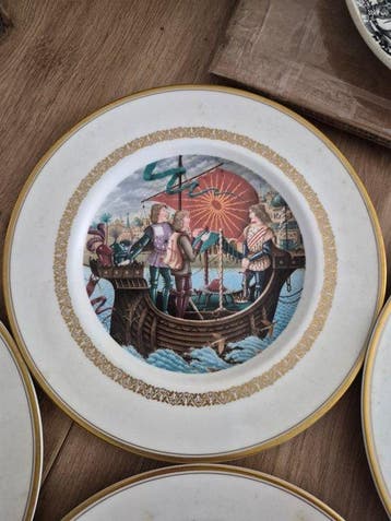 Royal Worcester - Bord (6) - bottenporselein, Antiquités & Art