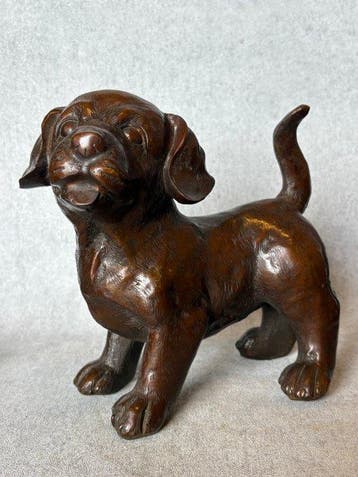 sculptuur, Hond (Puppy) zonder minimumprijs 3.2 kg - 22 cm -