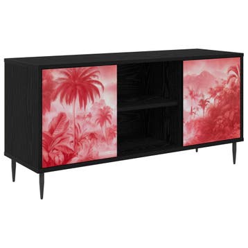 vidaXL Tv-meubel AACHEN 102 x 33 x 51 cm Zwart eiken Bewerkt, Verzenden