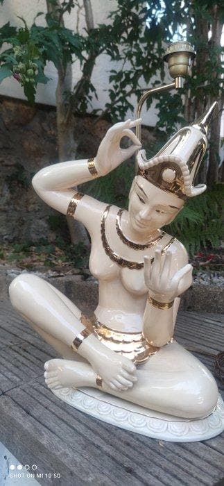 ZANOTTA Duilio - Lamp - Parian ware, Faience (tin glazuur), Antiek en Kunst, Curiosa en Brocante