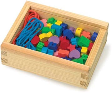 Small Foot - Houten Rijg Kralen, 84st. (Educatief), Enfants & Bébés, Jouets | Éducatifs & Créatifs, Verzenden