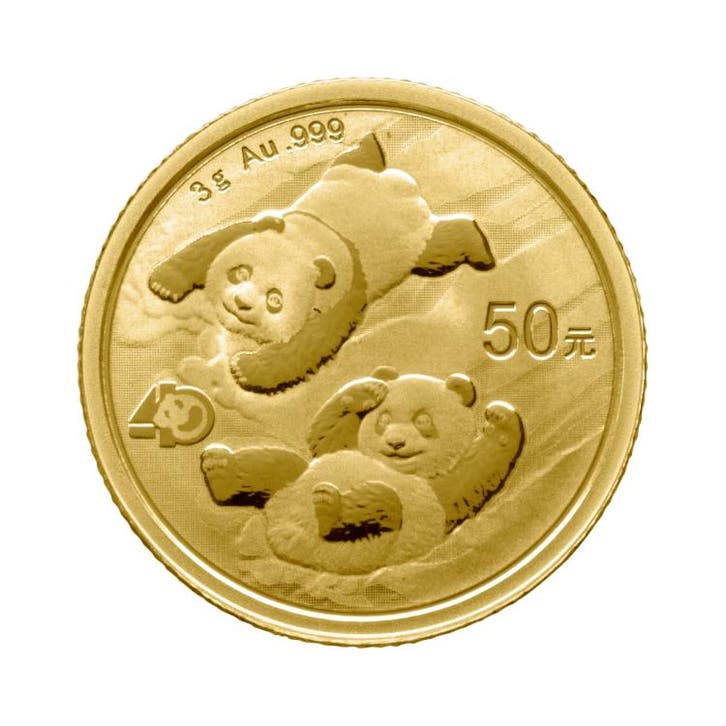 3 Gram gouden munt Panda 2022, Timbres & Monnaies, Métaux nobles & Lingots
