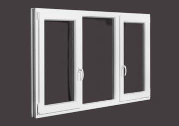 PVC raam draaikiep-vast-draaikiep b200xh110 cm antraciet, Ophalen of Verzenden, Gevelraam of Ruit