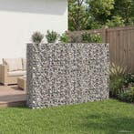 vidaXL Gabion verhoogd bed 3 pcs Zilver 250 x 50 x 150 cm, Verzenden, Nieuw