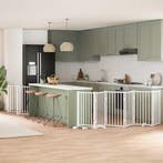 vidaXL Hondenhek inklapbaar met deur 12 panelen 600cm, Verzenden, Nieuw