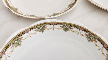 Limoges - 6 Élégantes assiettes - Tafelservies (6) - Décor