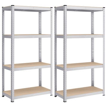 2x Opbergrek en stellingkast - hoogte 160 cm - metaal met, Verzenden, Nieuw