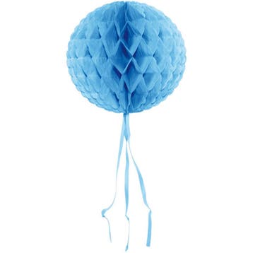 Honeycomb Bal Lichtblauw Franje 30cm, Verzenden