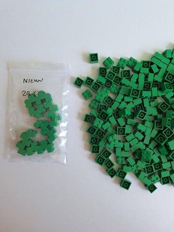 Lego Onderdelen - 500 STENEN 3003 GROEN 2x2, Nieuw