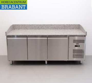 Établi à pizza en acier inoxydable Établi réfrigéré 202 cm, Verzenden