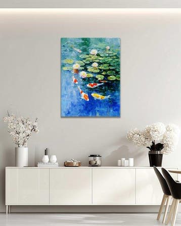 Stefano - Koi Among Water Lilies
