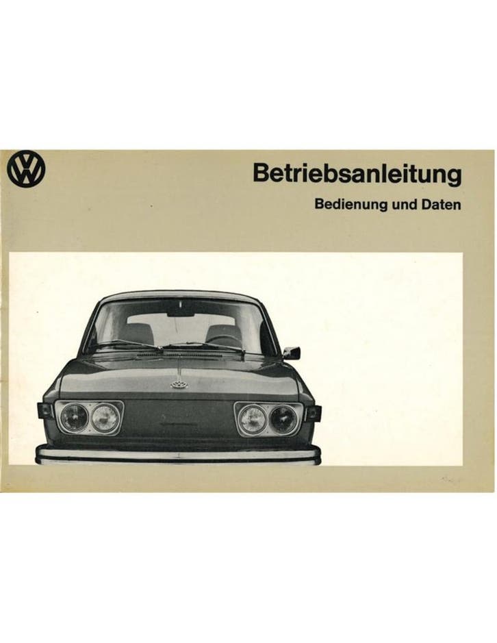 1973 VOLKSWAGEN 412E INSTRUCTIEBOEK DUITS, Auto diversen, Handleidingen en Instructieboekjes