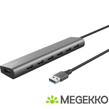Trust Halyx 7-Port Mini USB Hub Aluminium, Verzenden