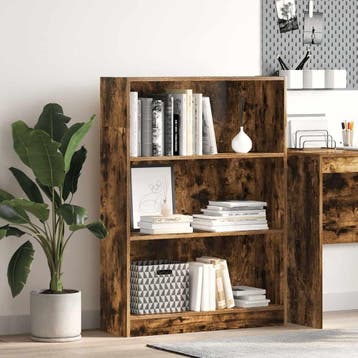 vidaXL Boekenkast 80x24x109 cm bewerkt hout gerookt, Verzenden