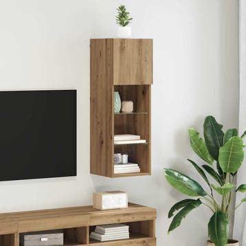 vidaXL Wand gemonteerd TV Kast 30,5 x 30 x 90 cm Artisan, Verzenden