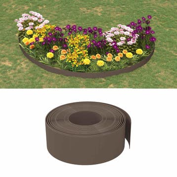 vidaXL Tuinkanten 25 m 20 cm PE Bruin, Tuin en Terras, Verzenden, Nieuw
