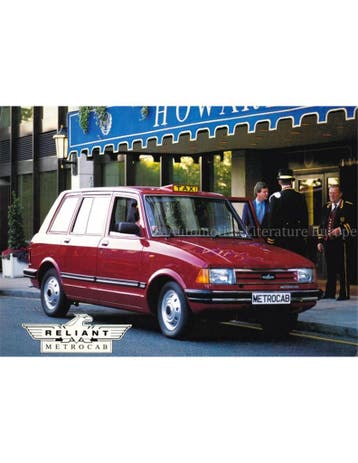 1989 RELIANT METROCAB LEAFLET ENGELS, Nieuw