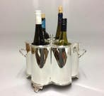 Wijnkoeler - voor 4 flessen met een vak voor ijsblokjes in, Nieuw