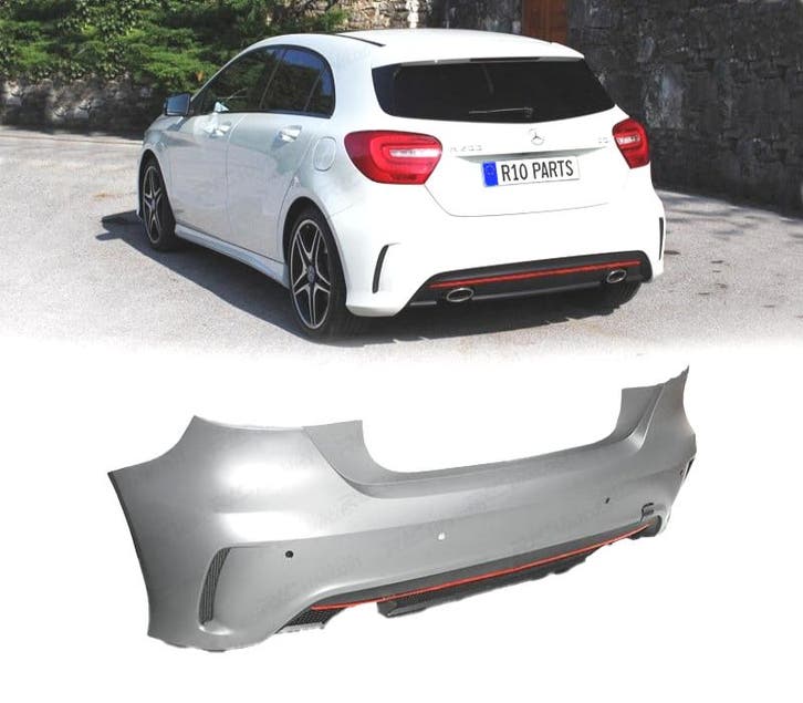 PARE-CHOCS ARRIÈRE MERCEDES CLASSE A W176 12-18 LOOK AMG PDC, Auto-onderdelen, Carrosserie, Verzenden