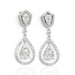 Oorbellen - 18 karaat Witgoud - 3.63ct. tw. Diamant, Nieuw