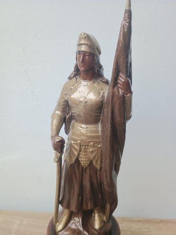 Daprès A. FOULON - sculptuur, Jeanne dArc victorieuse - 27, Antiquités & Art