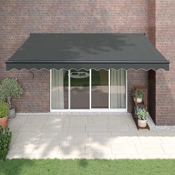 vidaXL Luifel uittrekbaar 4x3 m stof en aluminium, Verzenden