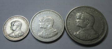 Portugal. D. Carlos I. 200+500+1000 Reis 1898 (Sans prix de