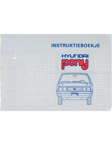 1981 HYUNDAI PONY INSTRUCTIEBOEKJE NEDERLANDS