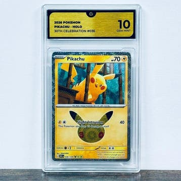 Pokémon Graded card - Pikachu 036 - 30th Anniversary –, Nieuw