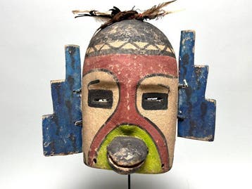 Kachina-dansmasker - Hopi - V.S. (Zonder minimumprijs)
