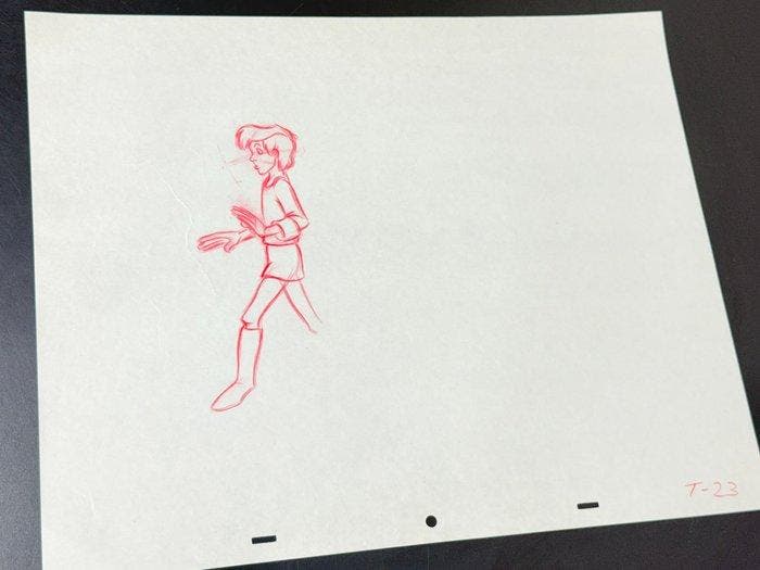 Walt Disney - Originele tekening uit een animatiefilm van, Verzamelen, Disney