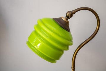 Lampe de bureau - col de cygne - Verre, Albâtre - nuance