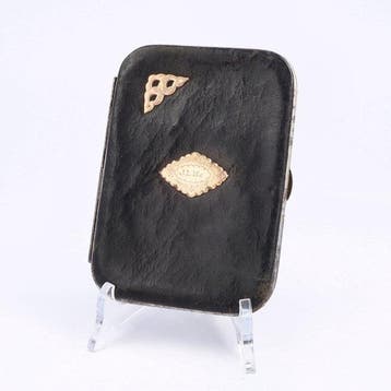 Biedermeier Etui met Gouden appliques - Portemonnee, Antiek en Kunst