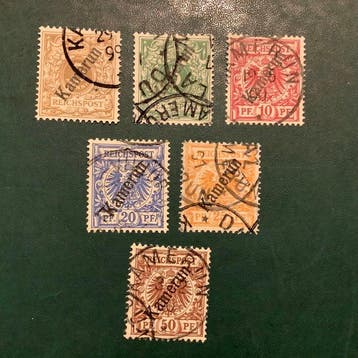 Duitse Koloniën - Kameroen 1897 - Eerste emissie met, Gestempeld