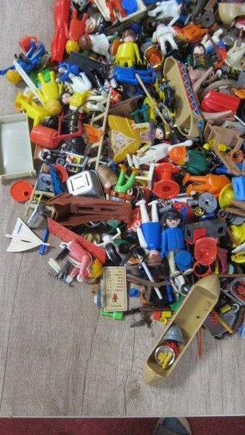 Vintage - Playmobil Partij met vrachtauto, politieauto en