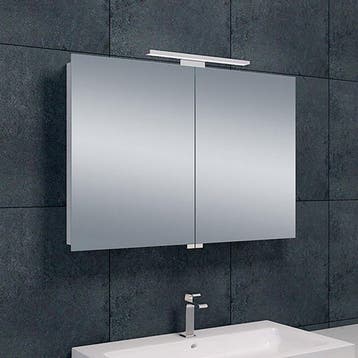 LED Spiegelkast 90x60cm | 6W | Aluminium | Stopcontact, Huis en Inrichting, Badkamer | Badkamermeubels, Verzenden, Nieuw
